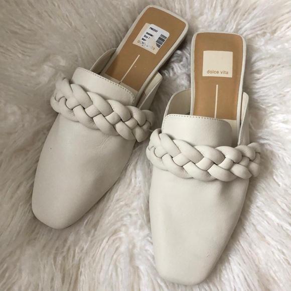 NEW Dolcia Vita Gracen cream braided slides - Picture 3 of 9